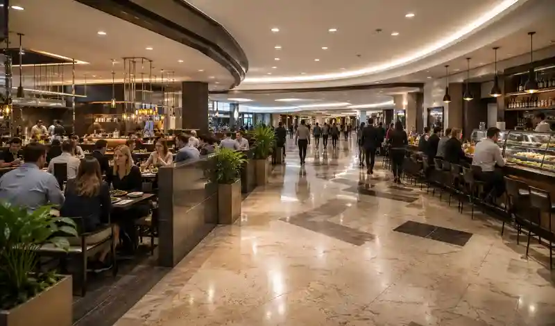 Restaurants and cafés inside Houston's Downtown Tunnel System serving office workers and visitors in a convenient setting.